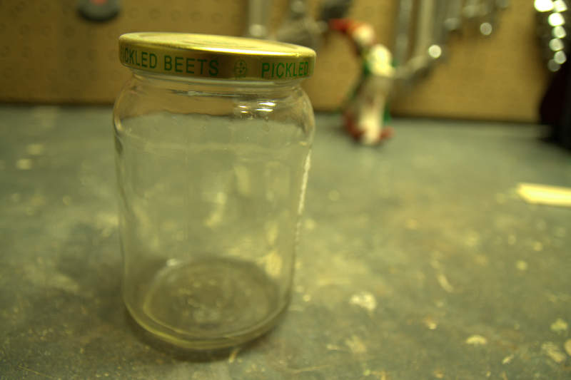 Clean pickled beetroot jar