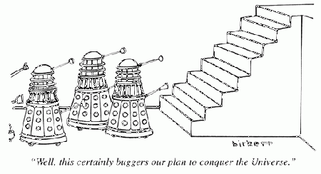 Plus, stairs make the house safe from Daleks.