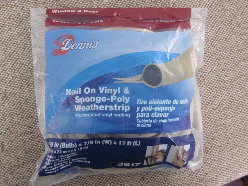 This pack contains enough weatherstrip for one door.