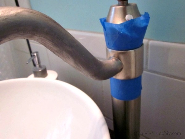 faucet with tape