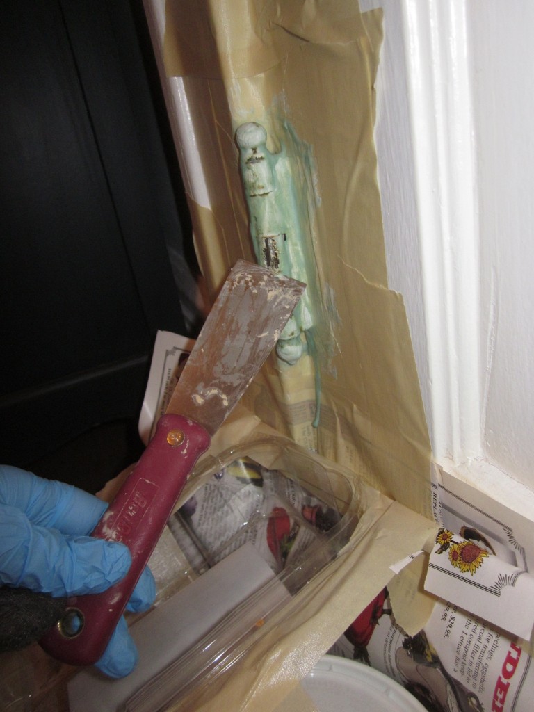 Better Living Through Chemistry Stripping Door Hinges in Place D'oh!IY