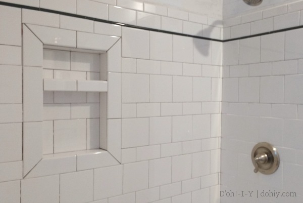 Tiling An Inset Shower Niche Shelf D, How To Tile A Shower Niche Without Trim